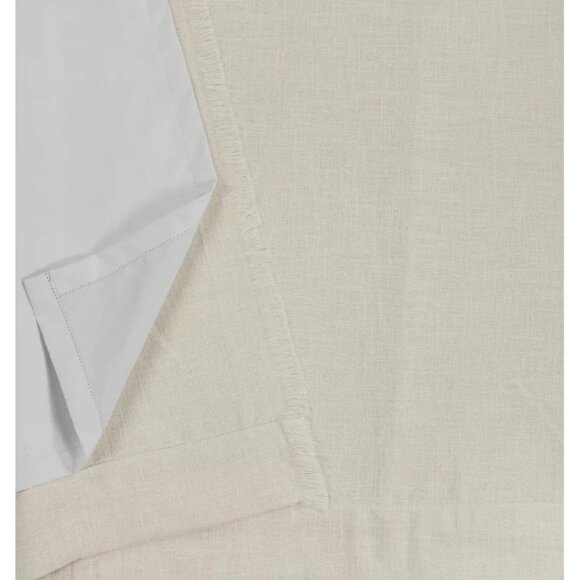 Threshold Blackout Slub Weave Raw Edge Single Natural Curtain Panel 50" x 84" - Picture 3 of 7